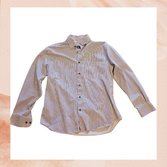 Robert Talbott Purple Blue Striped Button-Down Dress Shirt - Picture 1 of 4